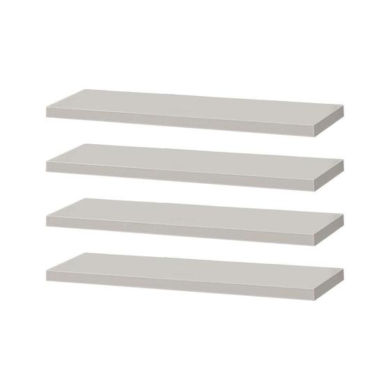 Kit 4 Prateleira Branca MDF 60 x 20cm Suporte Invisível Menor preço em Kit 4 Prateleira Branca MDF 60 x 20cm Suporte Invisível