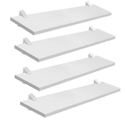 Kit 4 Prateleira Com Suporte Branco Decoração Sala Quarto Menor preço em Kit 4 Prateleira Com Suporte Branco Decoração Sala Quarto