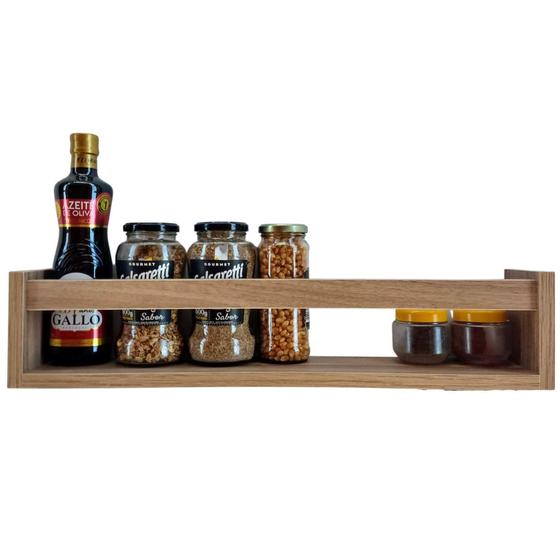 Imagem de Kit 4 Prateleiras Cozinha Estante Tempero Nicho Parede Mdf