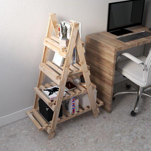 Imagem de Kit 4 Prateleiras Design Escada Porta Objetos Escritório