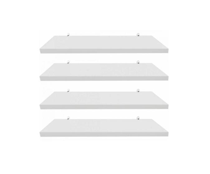 Kit 4 Prateleiras Mdf/Mdp 30 cm Kit Organizador Parede Suporte Cantoneira 30x10 Branco Menor preço em Kit 4 Prateleiras Mdf/Mdp 30 cm Kit Organizador Parede Suporte Cantoneira 30x10 Branco