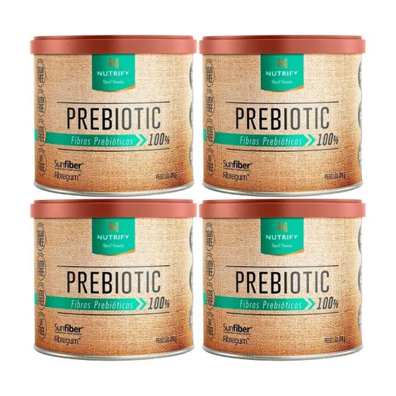 Imagem de Kit 4 Prebiotic Fibras Prebióticas 100% 210g - Nutrify