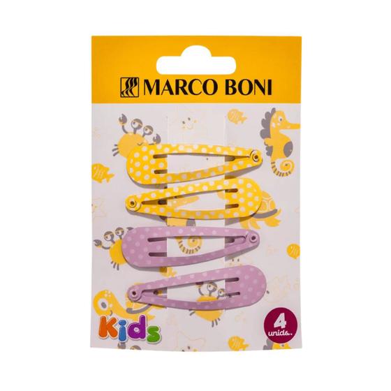 Imagem de Kit 4 Presilhas De Cabelo TicTac Print Linha Kids Marco Boni