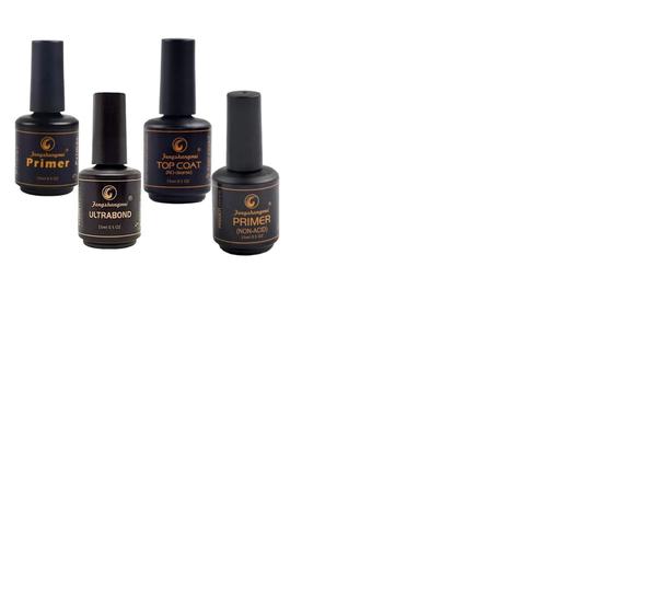 Kit 4 Pretinho Poder Fengshangmei Top Coat Primer Ultrabond mrvendas