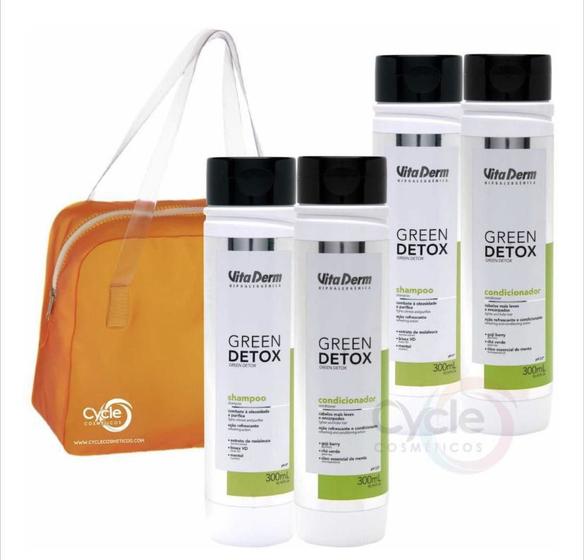 Imagem de Kit 4 Produtos Green Detox Vita Derm Controle De Oleosidade