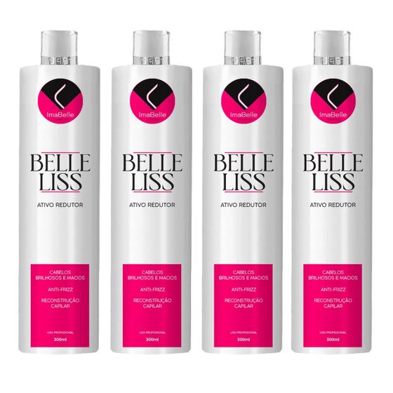 Imagem de Kit 4 Progressiva Alisante Capilar Belle Liss Imabelle 300ml