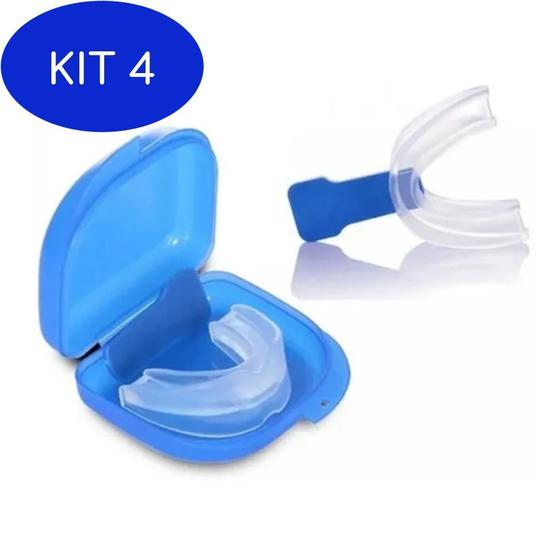Imagem de Kit 4 Protetor Bucal Moldável Anti Ronco Apneia Bruxismo