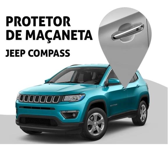 Imagem de Kit 4 Protetor Maçaneta Adesivo Anti Risco Jeep Compass