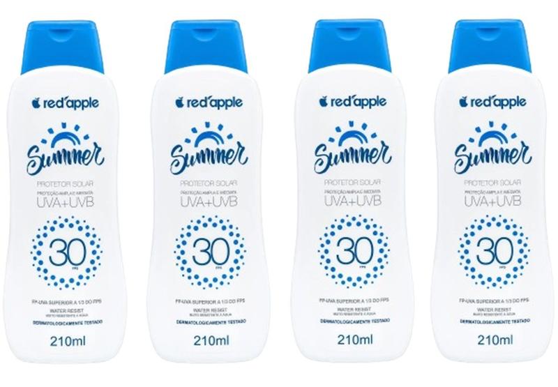 Imagem de Kit 4 Protetor Solar Red Apple Summer Fps30 210ml