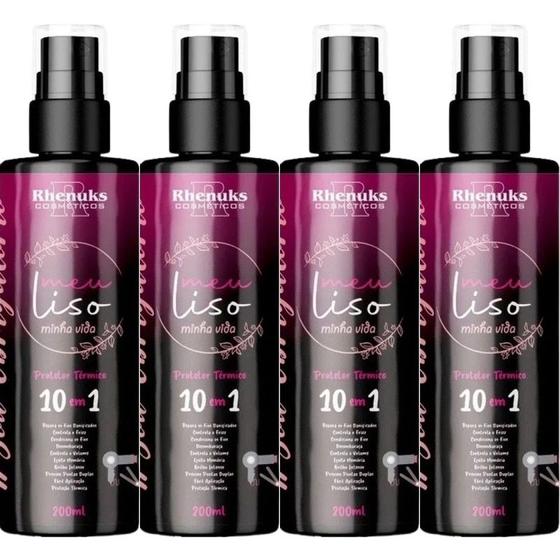 Imagem de Kit 4 Protetor Térmico 10 em 1 Desembaraça os Fios 200ml