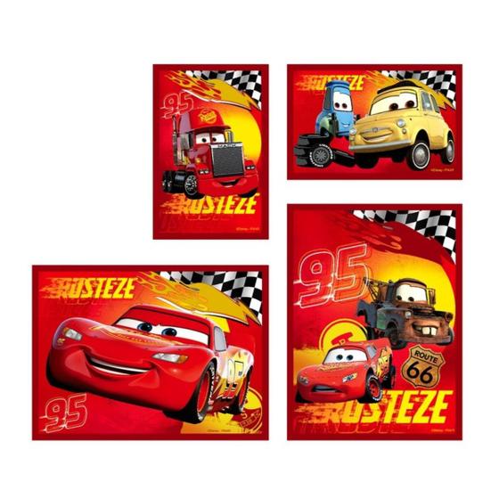 Kit 4 quadrinhos personalizado aniversário carros decoração - piffer Imagem de Kit 4 quadrinhos personalizado aniversário carros decoração