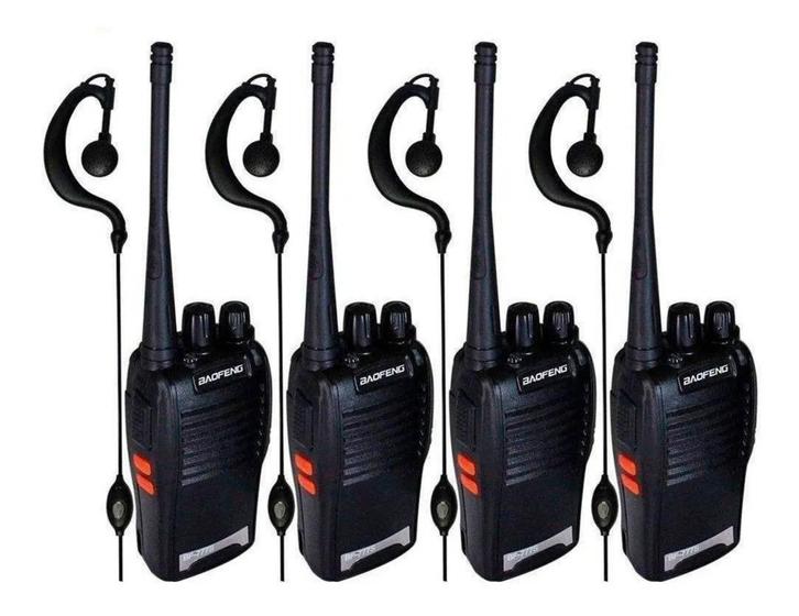 Imagem de Kit 4 Radio Comunicador 777s Profissional Ht Uhf 16 Canais