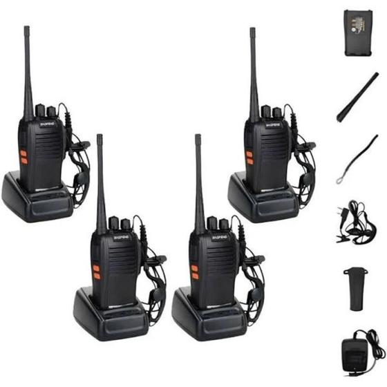 Imagem de Kit 4 Radio Comunicador Baofeng 777s Profissional 16 Canais - Envio Imediato