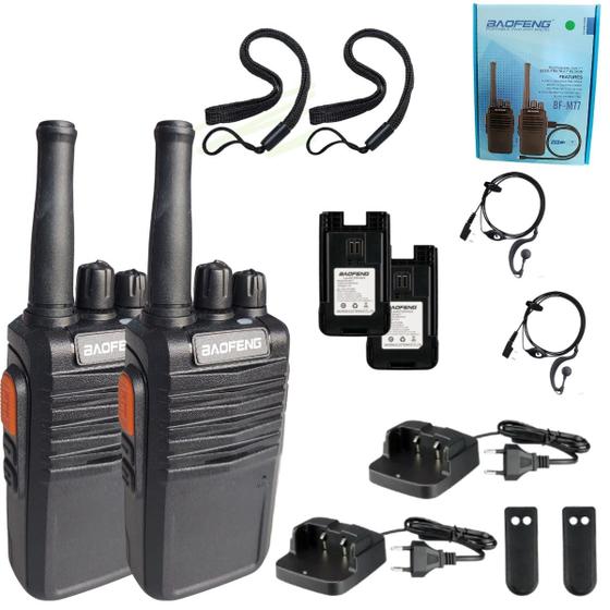 Imagem de Kit 4 Rádio Comunicador Baofeng Bm77 Novo HT Profissional 7w