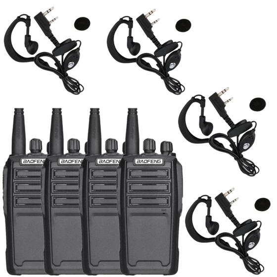 Imagem de Kit 4 Radio Comunicador Baofeng Modelo UV-6