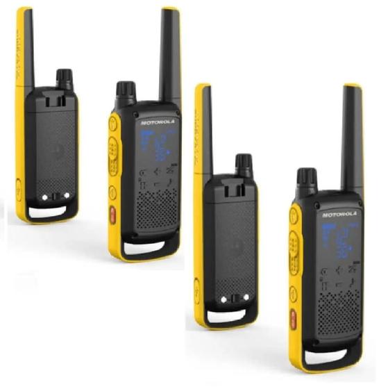 Imagem de Kit 4 Rádios Comunicadores Motorola T470 Alcança Até 56km