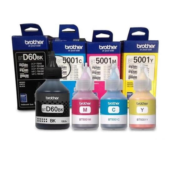 Kit 4 Refil Brother Btd60bk Bt5001 Cmyk Dcp-t310 Menor preço em Kit 4 Refil Brother Btd60bk Bt5001 Cmyk Dcp-t310