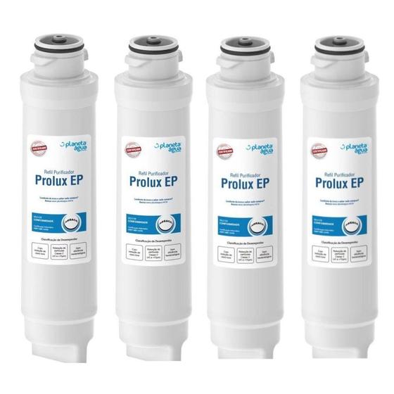 Imagem de Kit 4 Refil Filtro Purificador De Água Pappca20 Prolux Ep Para Electrolux Pe10b E Pe10x - 1082 Certificado Inmetro