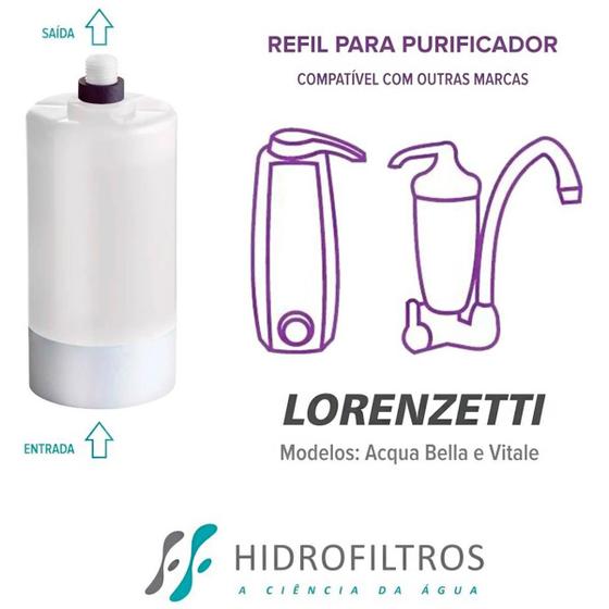 Imagem de Kit 4 Refil Para Lorenzetti Acqua Bella E Vitale - Branco