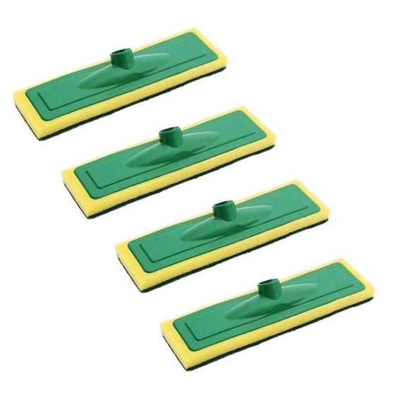 Imagem de Kit 4 Refil Rodo Esponja Limpeza Piso Esfregao