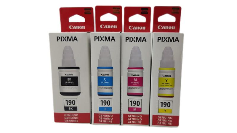 Imagem de Kit 4 refil tinta original Canon GI190 G1100 G2100 G3100 G4100