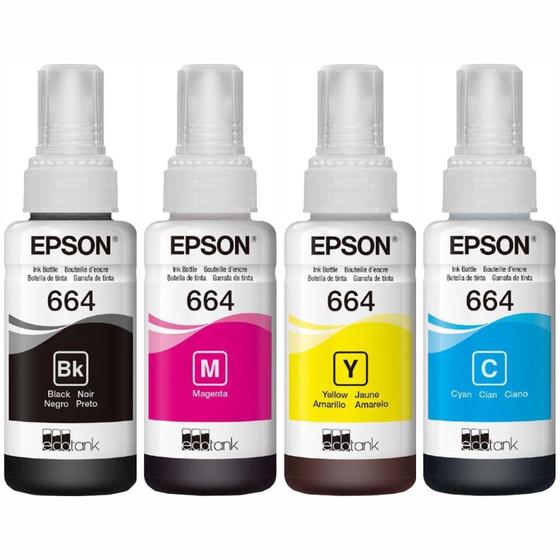 KIT 4 Refil Tintas 664 L-120 L-375 L-395 L-365 L-355 L-220 L-1300 L-800 - PRINTEX Menor preço em KIT 4 Refil Tintas 664 L-120 L-375 L-395 L-365 L-355 L-220 L-1300 L-800 - PRINTEX