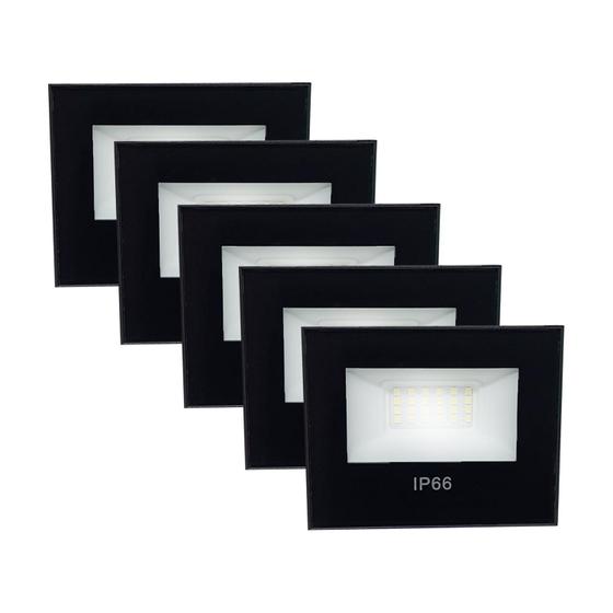 Imagem de Kit 4 Refletor Led Holofote 100w Holofote  Bivolt A Prova D'Agua 6500k Bivolt Quintal