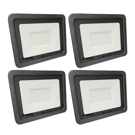 Imagem de Kit 4 Refletores Led 100w Smd Microled 6000/6500k Led
