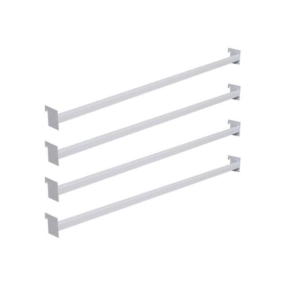 Imagem de Kit 4 Réguas De Aço Carbono 91Cm Branco Para Gôndola
