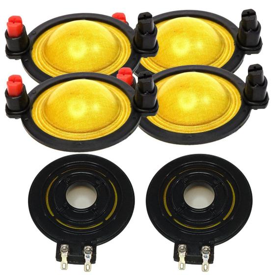 Imagem de Kit 4 Reparos Driver D250x 100W Rms e 2 Reparo Tweeter ST200 Completo 8 Ohms Compatível Com Selenium Jbl