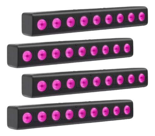 Imagem de Kit 4 Ribaltas Pixel 9 Leds Rgbw 4in1 Dmx C/controle Remoto