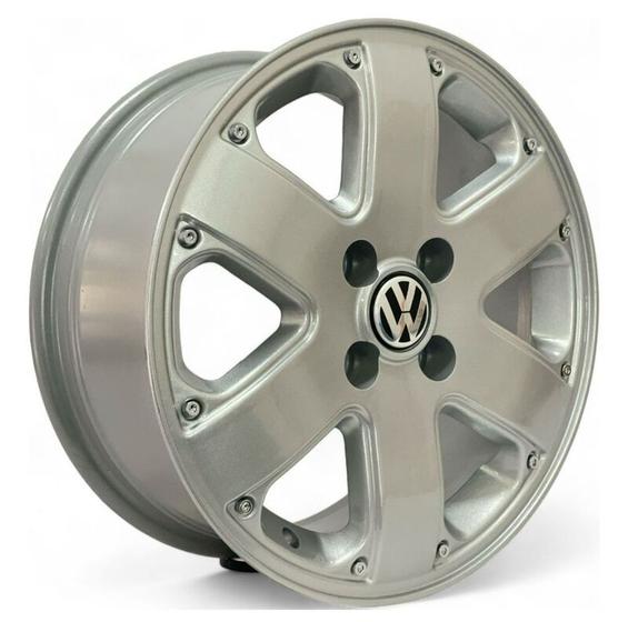 Imagem de Kit 4 Rodas Aro 15x6 Vw Parati Trackfield 4x100 Prata Zk-110