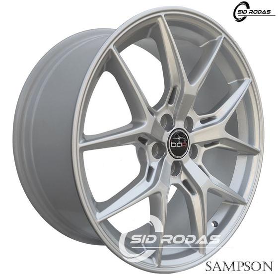 Imagem de Kit 4 Rodas Aro 18x8 BBS Sampson 5x113 Prata B.A.R