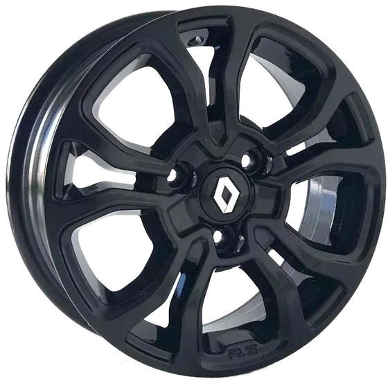 Kit 4 Rodas Renault Kwid Aro 14 x 5,0 3x100 ET35 M7 Preto FOSCA - Krmai ...