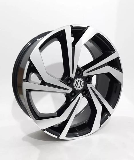 Imagem de Kit 4 Rodas Vw Nivus Virtus Tcross Polo Aro 18 Vêneto 5x100 krmai S54