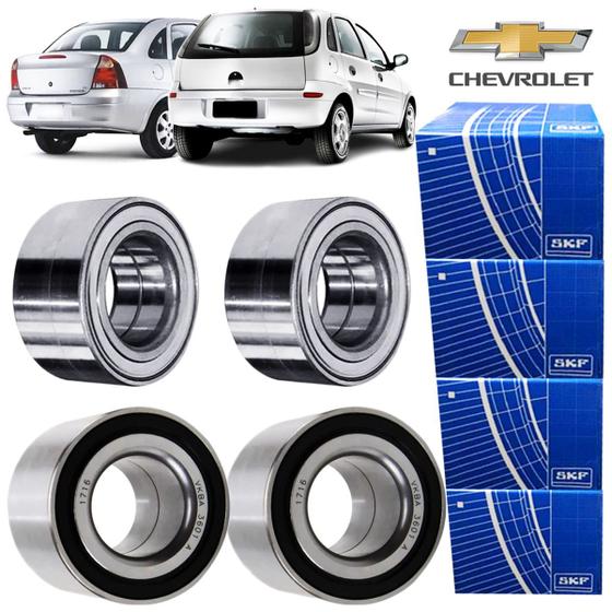 Kit 4 Rolamentos Dianteiro Traseiro Corsa 2002 Até 2012 SKF - Rolamento ...
