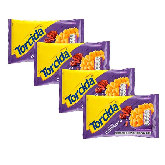 Kit 4 Salgadinho Torcida Sabor Churrasco 38g - Elma Chips - Chips ...