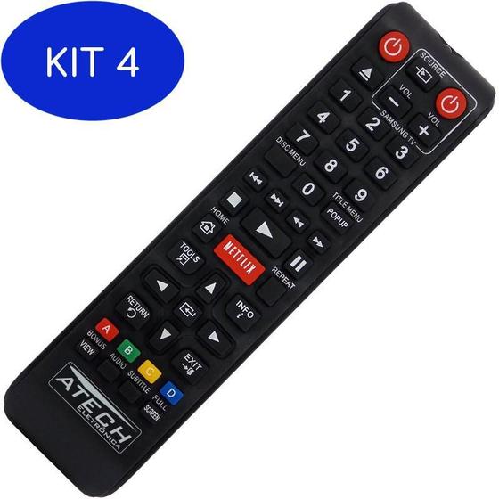 Imagem de Kit 4 Samsung Controle Remoto Blu-Ray AK59-001 C01299 MXT