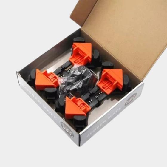 Imagem de Kit 4 Sargentos Cantoneira Angular 90º Graus Móveis Madeira