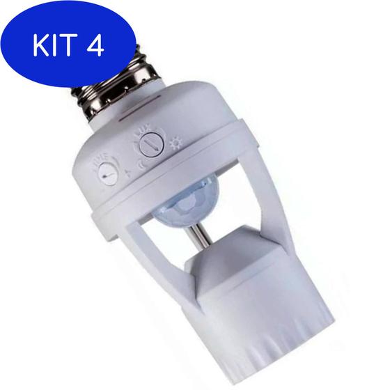 Kit 4 Sensor De Presença Com Fotocélula Para Lampada Soquete - Sigma ...