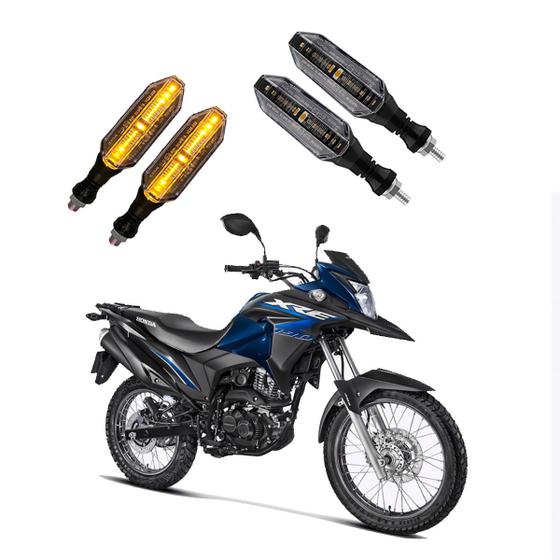 Imagem de KIT 4 Seta Esportiva Pisca de Led Modelo P26 Para Moto XRE 190 Ano 2016 2017 2018201920202021
