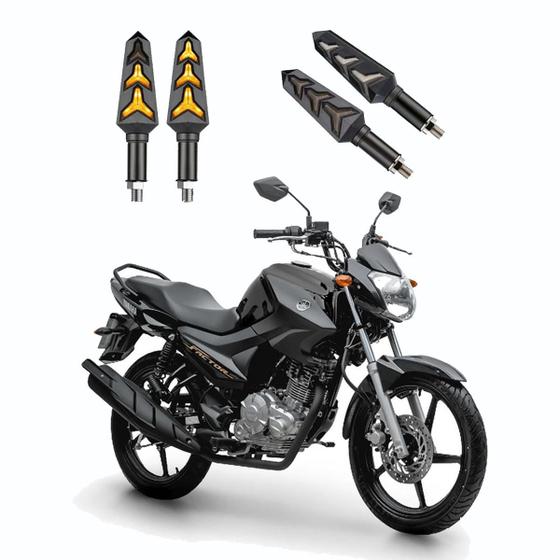 Imagem de KIT 4 Seta Sequencial Pisca de Led Estrela Modelo P09S Moto FACTOR 125 Ano 2010 2011 2012 2013 2014 2015