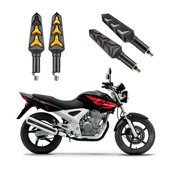 Imagem de KIT 4 Seta Sequencial Pisca de Led Universal Estrela Modelo P09S Moto CBX 250 TWISTER 2010 2011 2012 2013 2014 2015