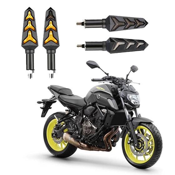 Imagem de KIT 4 Seta Sequencial Pisca de Led Universal Estrela Modelo P09S Moto XJ6 Ano 2016 2017 2018201920202021