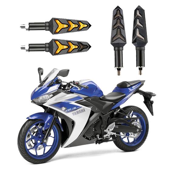 KIT 4 Seta Sequencial Pisca de Led Universal Estrela Modelo P09S Moto ...