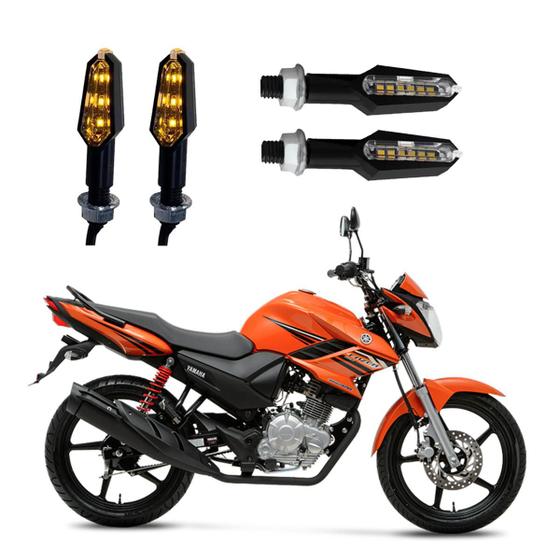 Imagem de KIT 4 Setas Esportiva Pisca de Led Modelo P29 Para Moto FAZER 150 2004 2005 2006 2007 2008 2009