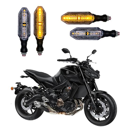 Imagem de KIT 4 Setas Esportivas Pisca de Led Modelo P26 Para Moto MT09 Ano 2016 2017 2018201920202021