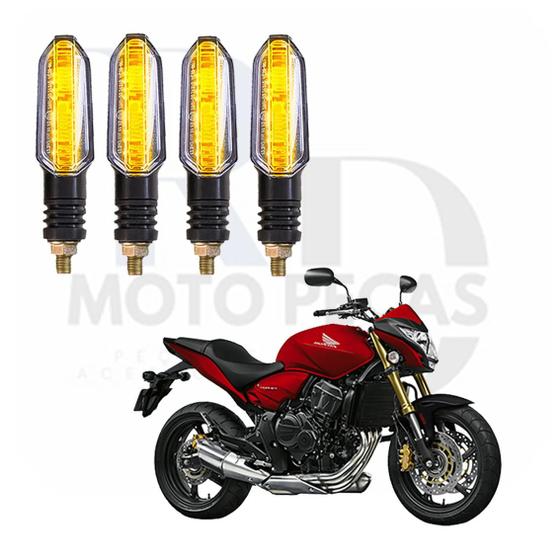 Imagem de Kit 4 Setas Led Universal P50 12V Pisca para Moto Honda CB 650F Esportiva 2004 2005 2006 2007 2008 2009 2010 2011 2012