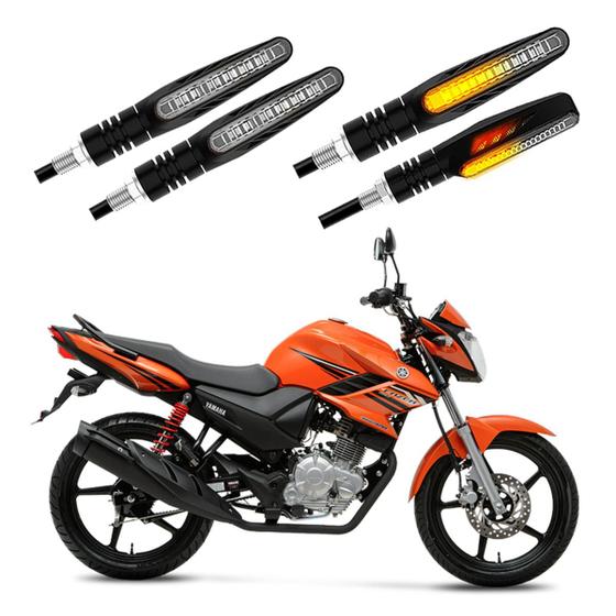 Imagem de KIT 4 Setas Sequenciais Modelo P25B Slim / Palito Para Moto FAZER 150 2016 2017 2018201920202021