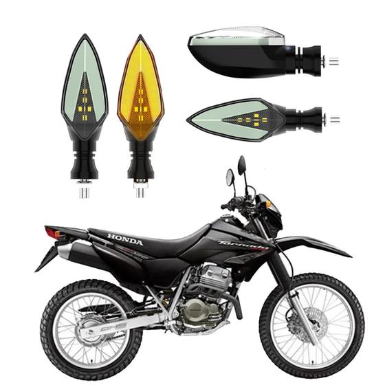 Imagem de KIT 4 Setas Sequenciais Pisca de Led Modelo P35 Para Moto Honda XR 250 TORNADO 2016 2017 2018 2019 2020 2021
